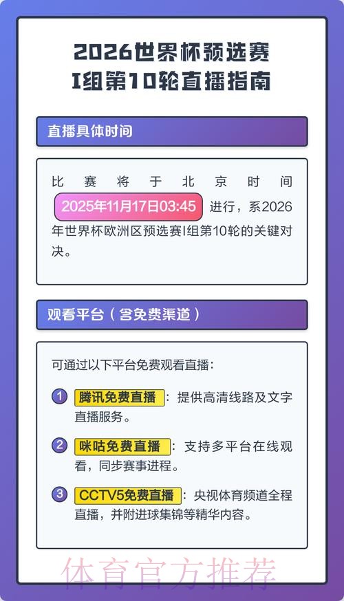2026世界杯赛事直播平台全指南 2026世界杯赛事直播平台全指南